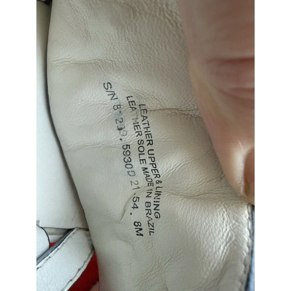Tory Burch Adrien Chain Sandal Ivory Leather Gold Medallion Size 8M Casual - Picture 6 of 11